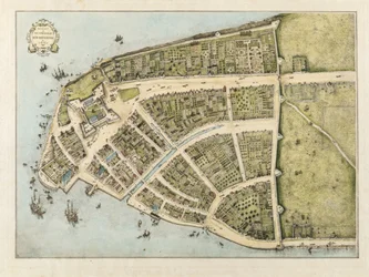 Redessin du plan de Castello, New Amsterdam tel qu